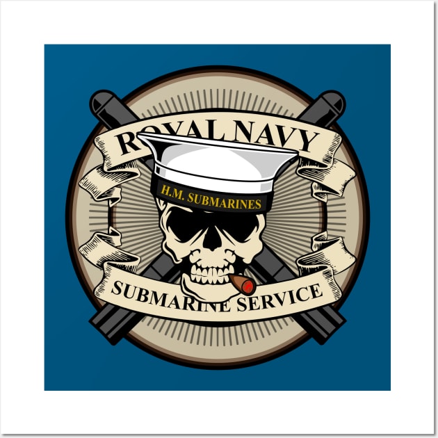 Royal Navy Submarine Service Patch Wall Art by Firemission45